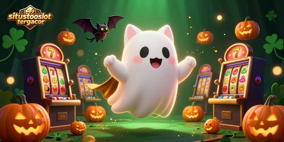 Engage with situstotoslottergacor for a thrilling casino adventure with vibrant ghost cat and slot elements.