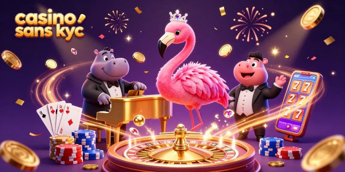 Vivez une expérience unique au casino sans KYC avec des chanteurs colorés et des éléments de jeu captivants.