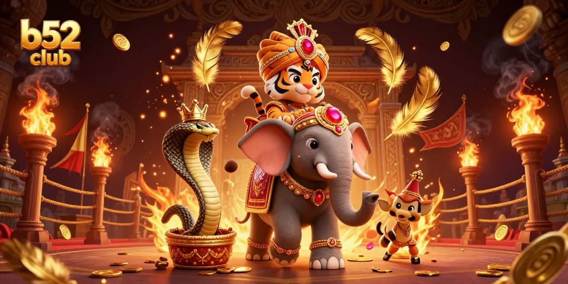 Engage in vibrant gaming action at b52 club with exciting characters and dynamic casino elements.