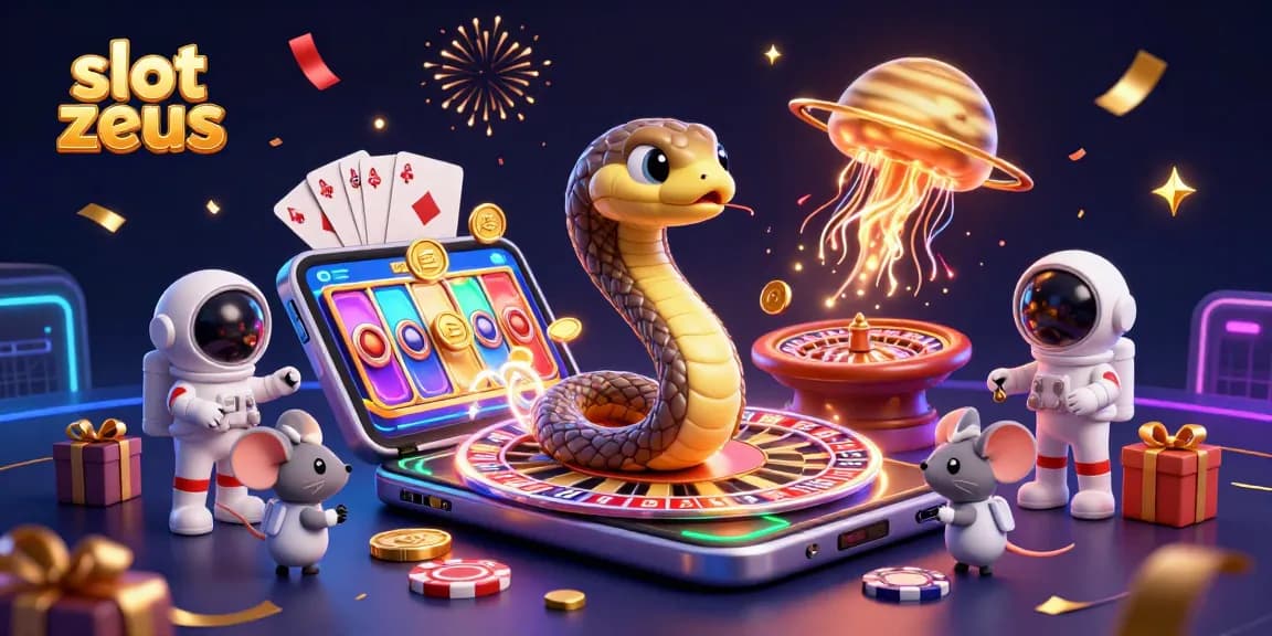 Engage with slot zeus in this vibrant 3D illustration featuring a cosmic roulette experience.