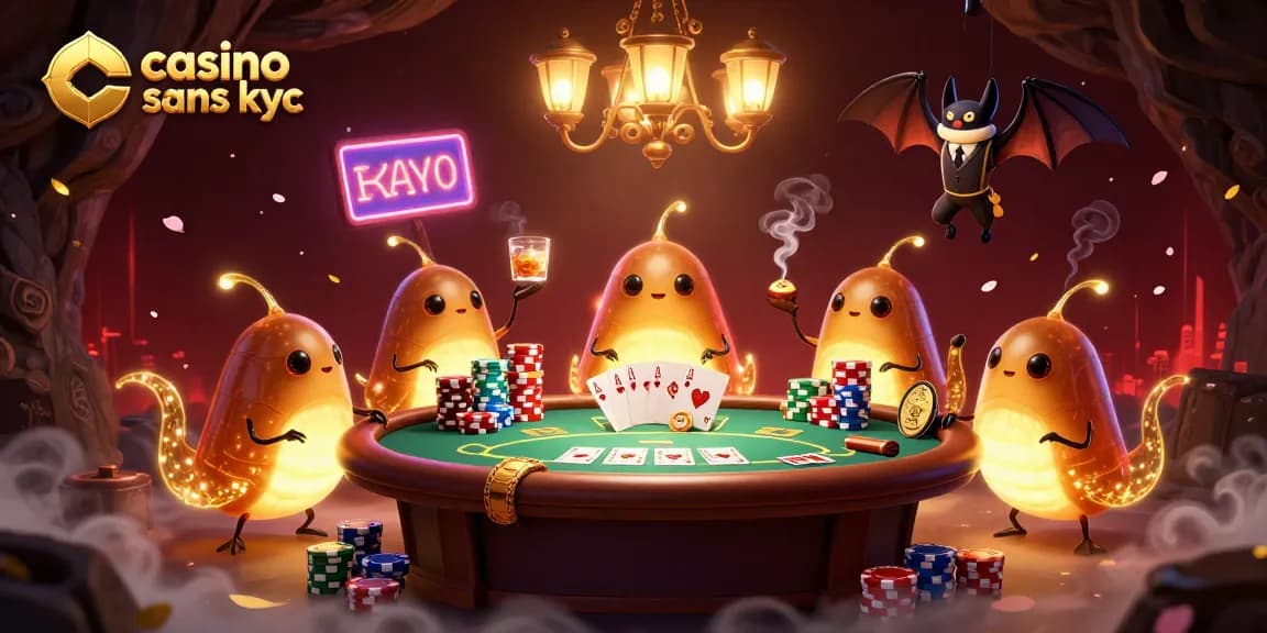Vibrez avec le casino sans KYC, animé par des lucioles et un dealer chauve-souris.