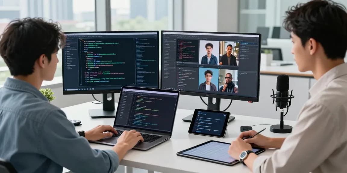 Detect AI image in a modern workspace showcasing advanced content moderation technology for community safety.