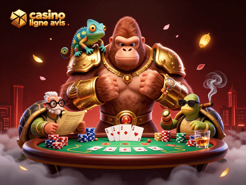Jouez avec sagesse dans un casino en ligne avis où un roi gorille vous guide à travers des stratégies gagnantes.