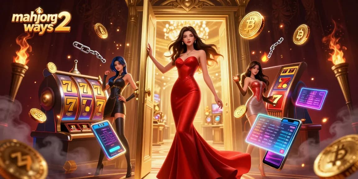 Experience mahjong ways 2 in a vibrant VIP casino with dynamic game elements surrounding a stunning character.