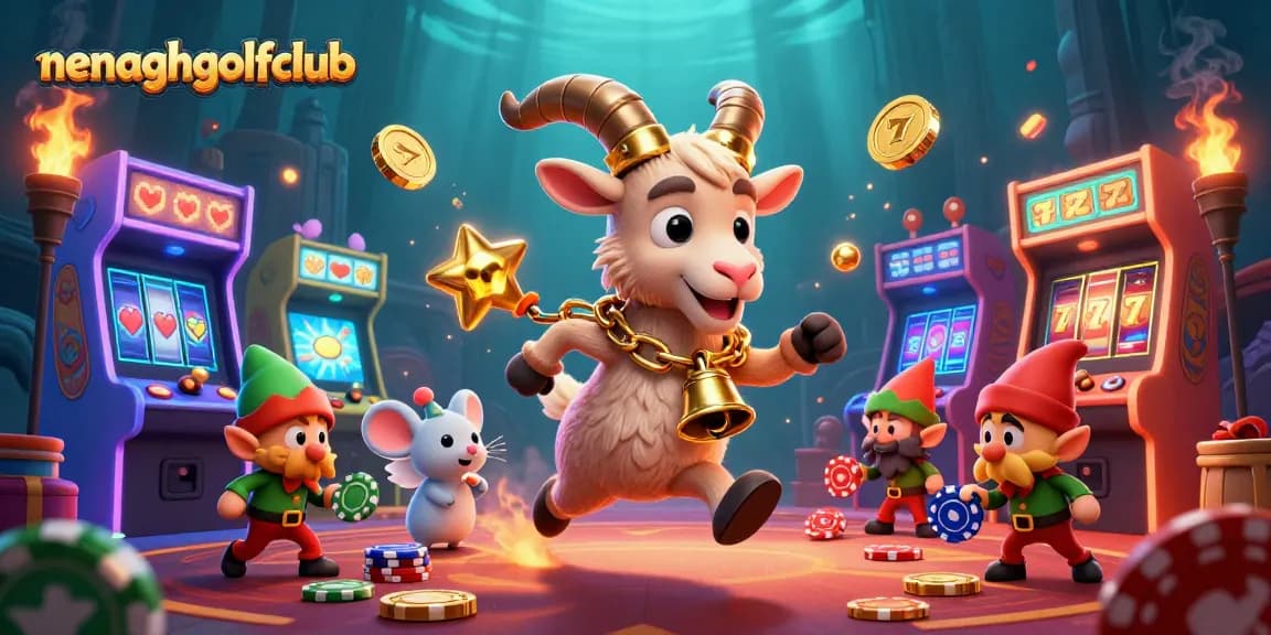 Join the fun at nenaghgolfclub's festive casino with Krampus, angel mouse, and elf gremlins!