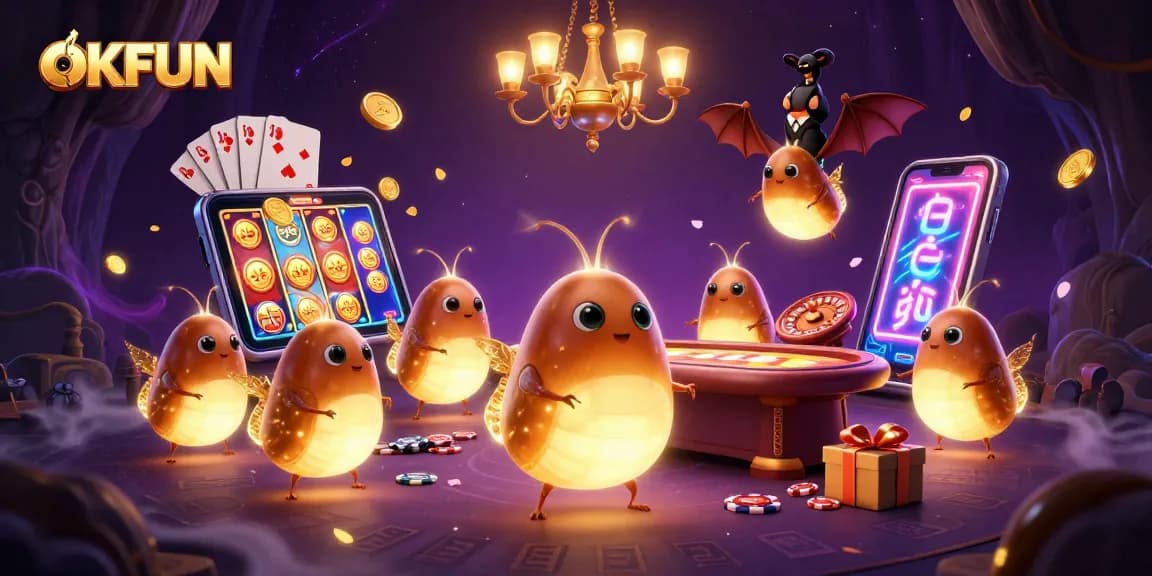 Experience winning moments at OKFUN casino with glowworms and mesmerizing casino games.