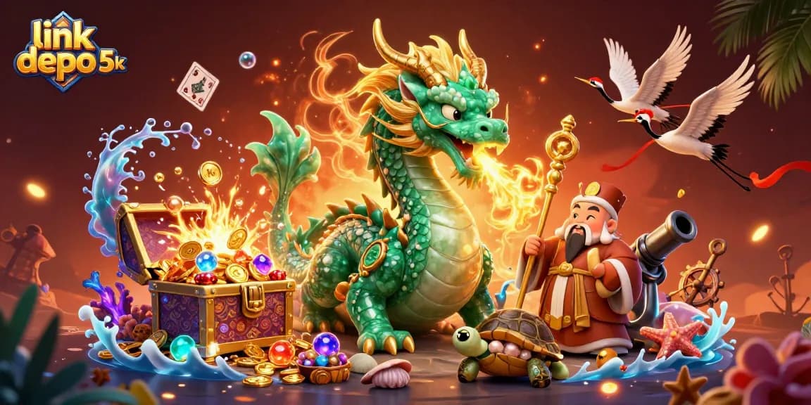 Experience the thrill of link depo 5k with immersive slot action and dynamic game elements in this vibrant 3D scene.