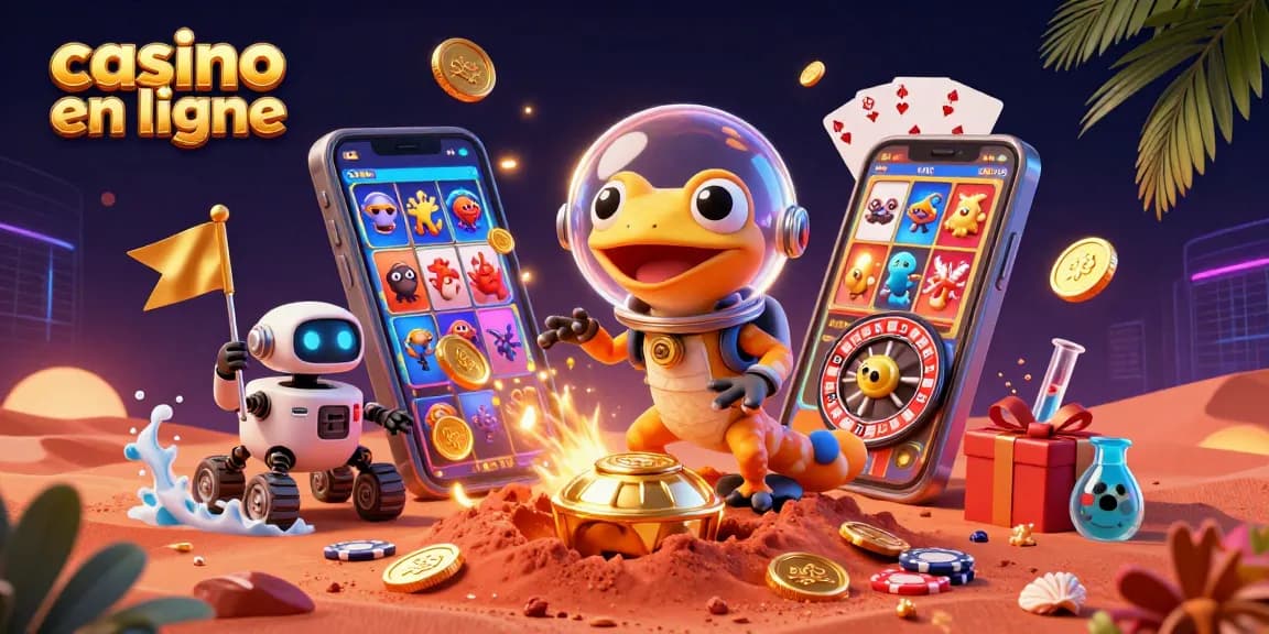 Jouer à des jeux de casino en ligne avec casino en ligne dans un univers coloré.