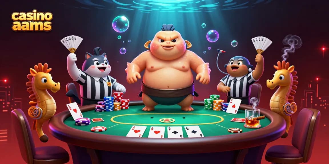 Vivi un'azione emozionante nei casino non AAMS con personaggi cartoon 3D in una vivace scena di poker.