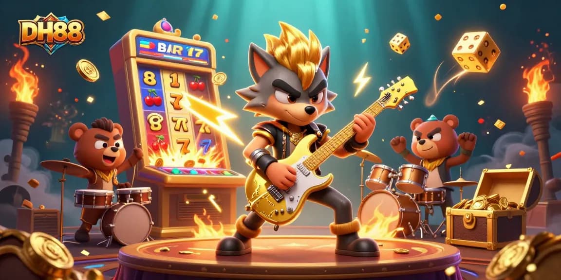Win big with DH88 at an exhilarating online casino with vibrant 3D characters and dynamic gaming elements.