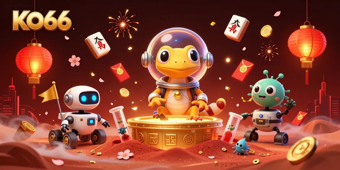 Engage in thrilling gameplay with KO66 at a vibrant digital casino with exciting elements.