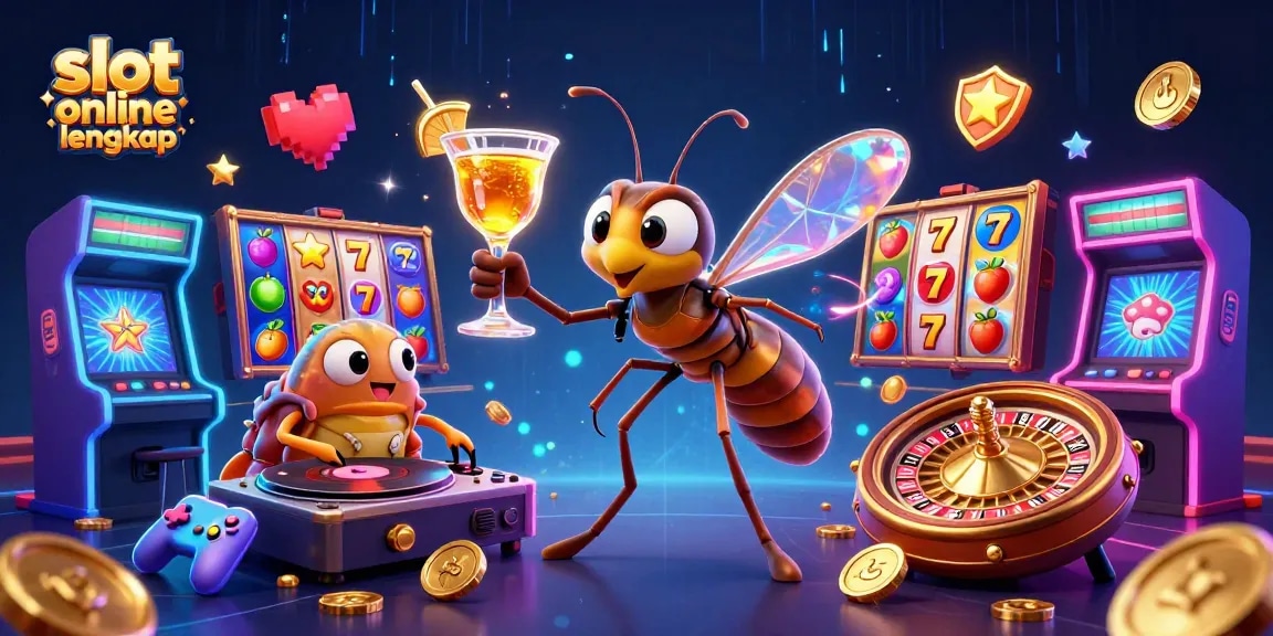 Experience the vibrant fun of slot online lengkap with casino mascots and dynamic game elements.