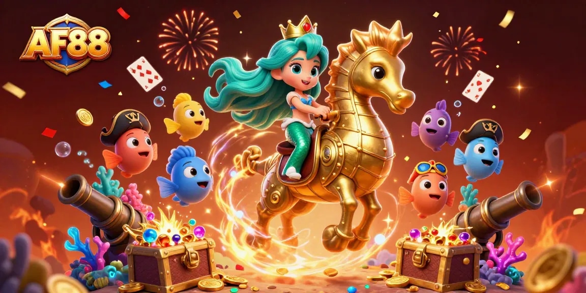 Engage in thrilling gaming experiences at AF88 with dynamic characters and vibrant casino elements.