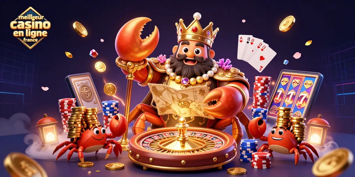 Jouer au meilleur casino en ligne France avec une illustration 3D dynamique et captivante.