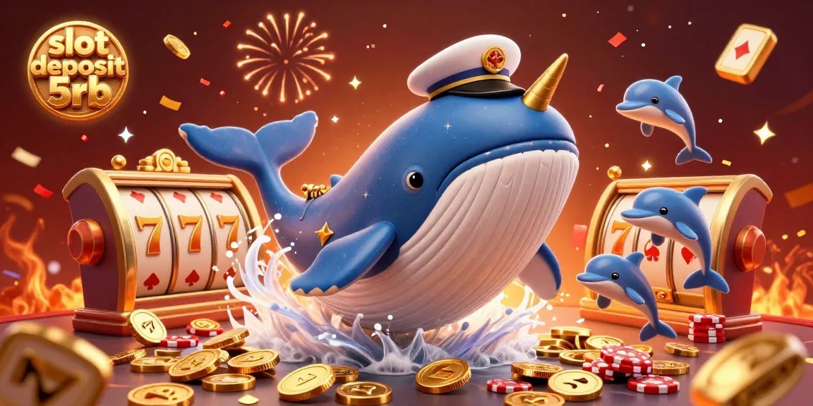 Experience the excitement of slot deposit 5rb with vibrant casino characters and dynamic gaming elements.