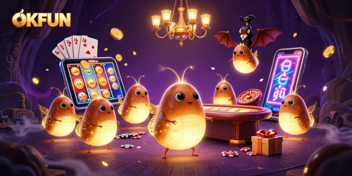 Experience winning moments at OKFUN casino with glowworms and mesmerizing casino games.