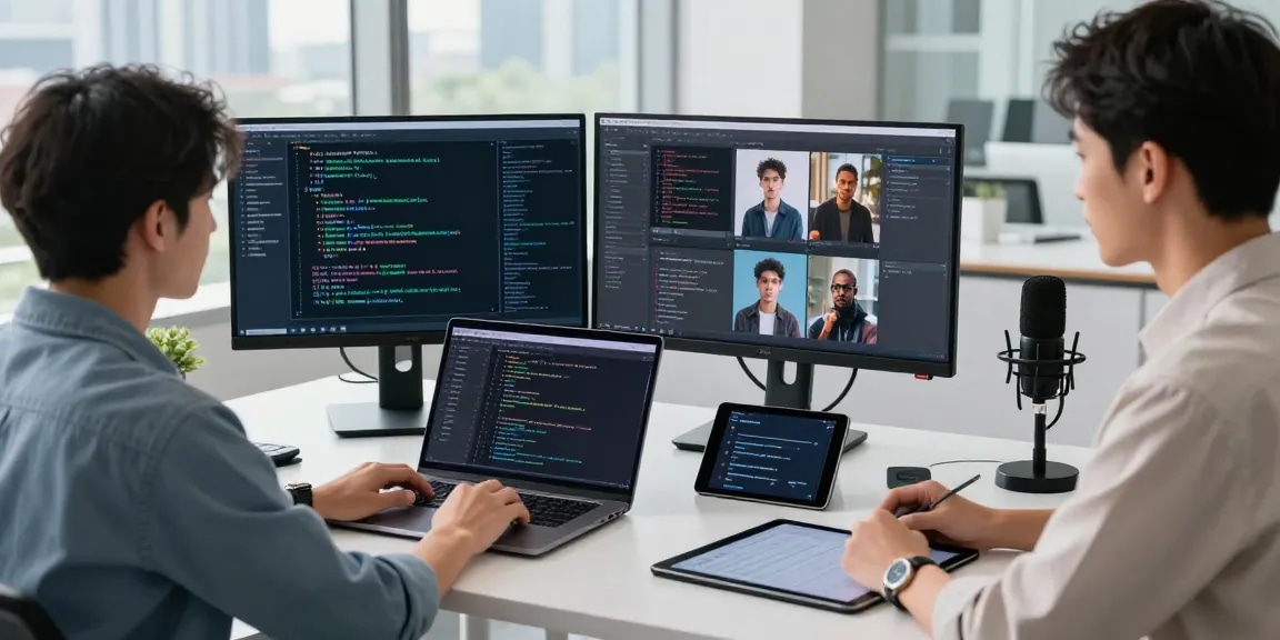 Detect AI image in a modern workspace showcasing advanced content moderation technology for community safety.