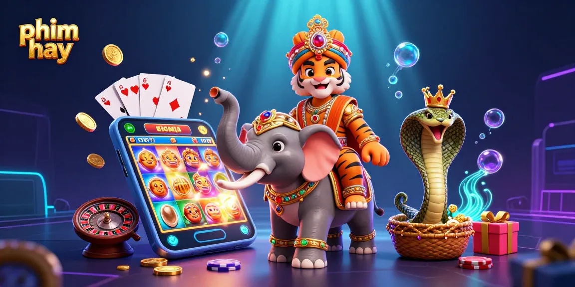 Engage with phim hay as the maharaja tiger spins slots in an opulent casino scene.