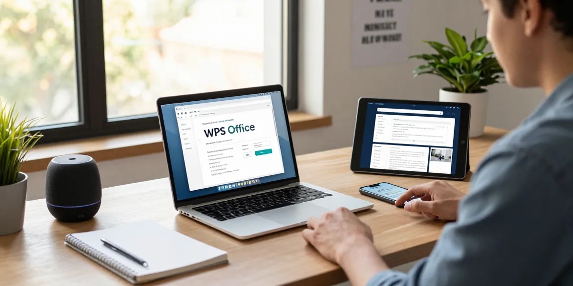WPS下载 for seamless document editing in a modern office environment, showcasing productivity tools and collaborative workspace.