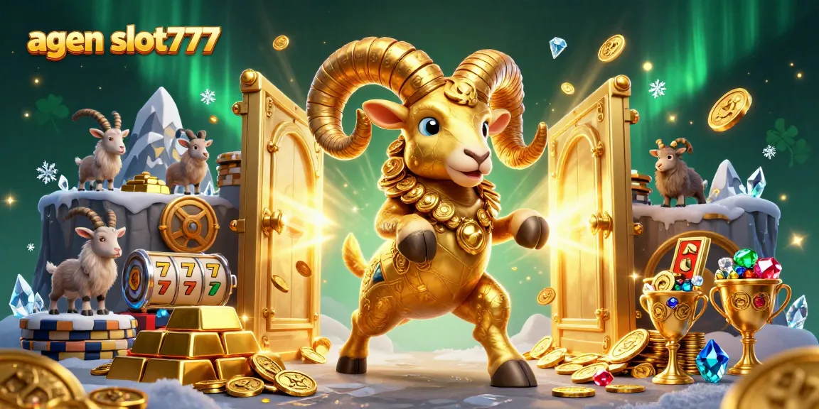Spin jackpots with agen slot777 in a vibrant 3D casino scene filled with treasures and excitement