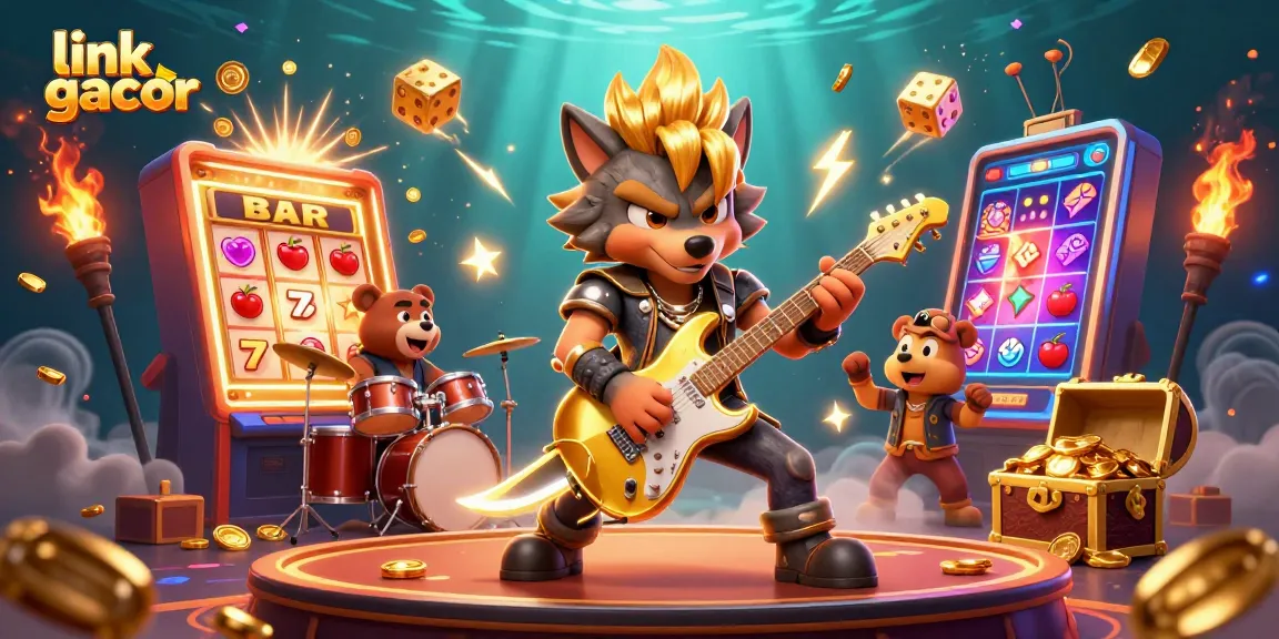 Engage with link gacor while enjoying the vibrant 3D casino scene filled with excitement.
