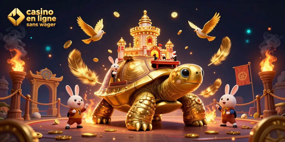 Profitez d'une expérience de jeu incroyable avec un casino en ligne sans wager et une tortue dorée.