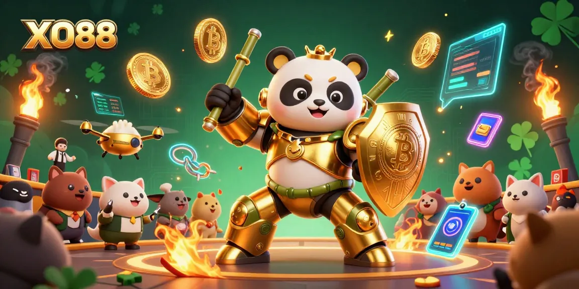 Engage with XO88's vibrant 3D casino illustration, showcasing intense betting action and dynamic game elements.