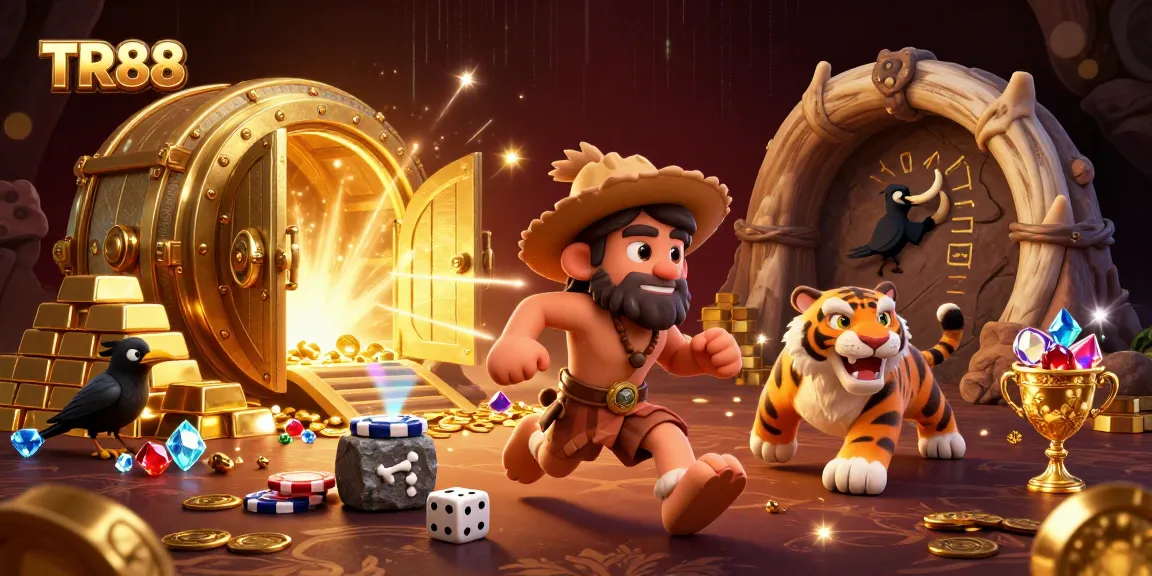 Engage in thrilling casino action at TR88 with joyful characters and sparkling treasures.