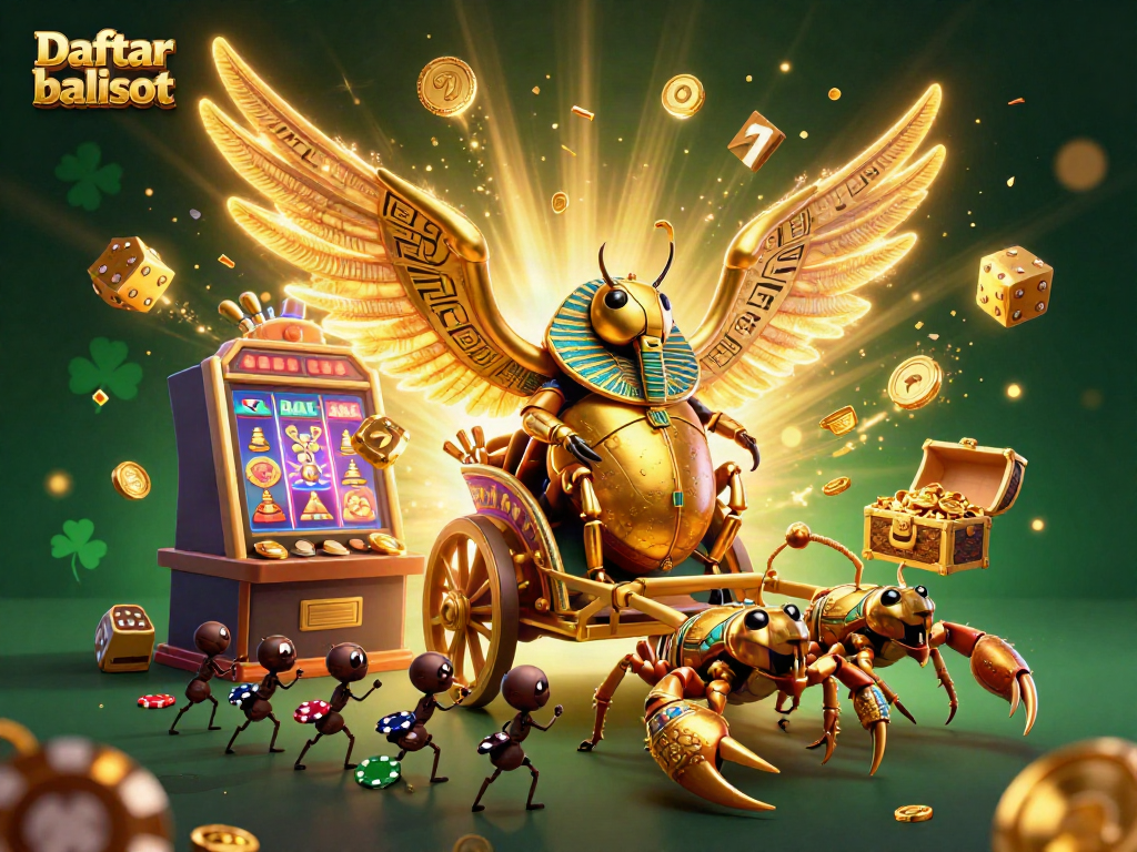 Engage in thrilling casino action with Daftar balisot featuring vibrant characters and a jackpot explosion.