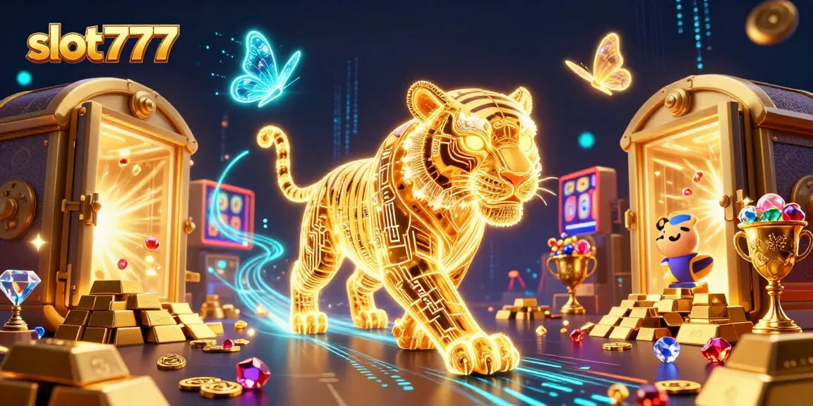 Bermain slot777 dengan monyet emas menyala dan hadiah mewah dalam suasana kasino digital yang megah.