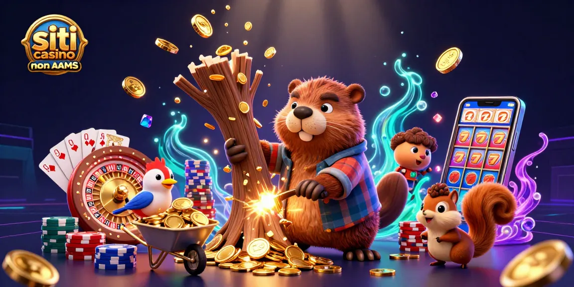 Gioca nei siti casino non AAMS mentre il castoro e i suoi amici raccolgono monete d'oro in un mondo di divertimento e avventura!