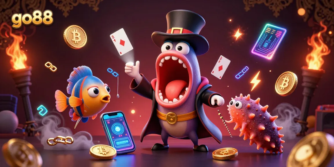Play go88 with vibrant 3D characters, showcasing the exciting casino world of deep-sea gamblers.