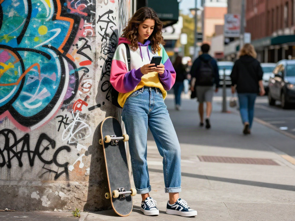 Ellie Nova showcasing stylish streetwear in an urban setting, illustrating trendy culture for ellie nova xxx.