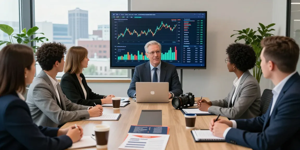 Clinton Orr discussing financial strategies with clients in a modern office, showcasing industry expertise.