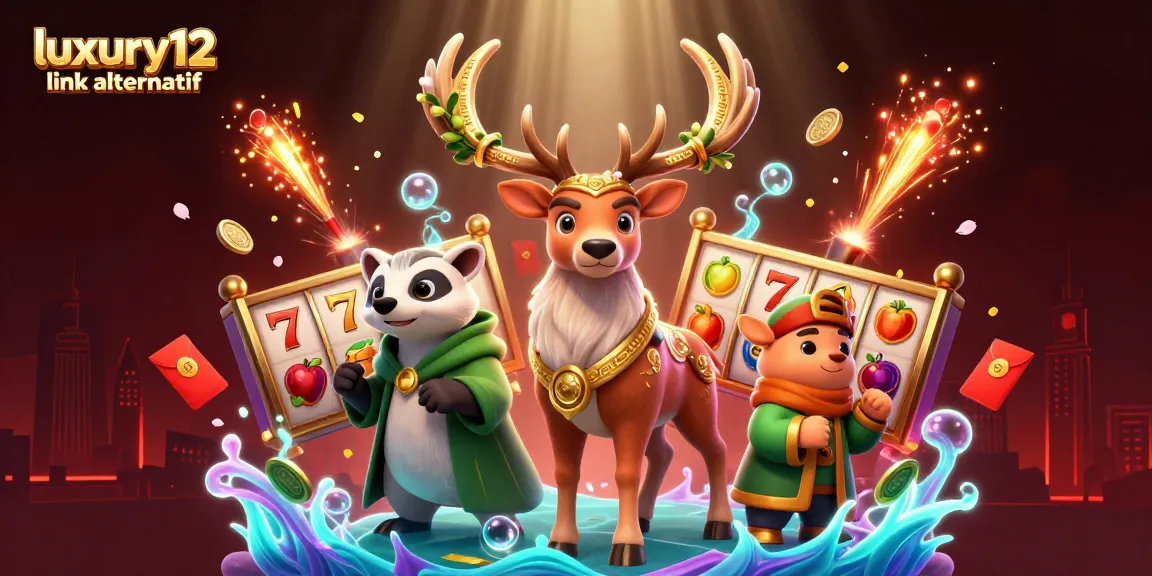 Experience the excitement of luxury12 link alternatif in this vibrant 3D casino scene.
