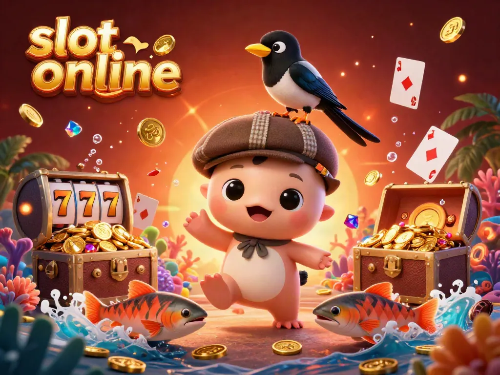 Slot online yang menarik dengan karakter lucu dan elemen permainan kasino, siap memberi pengalaman bermain yang mendebarkan.