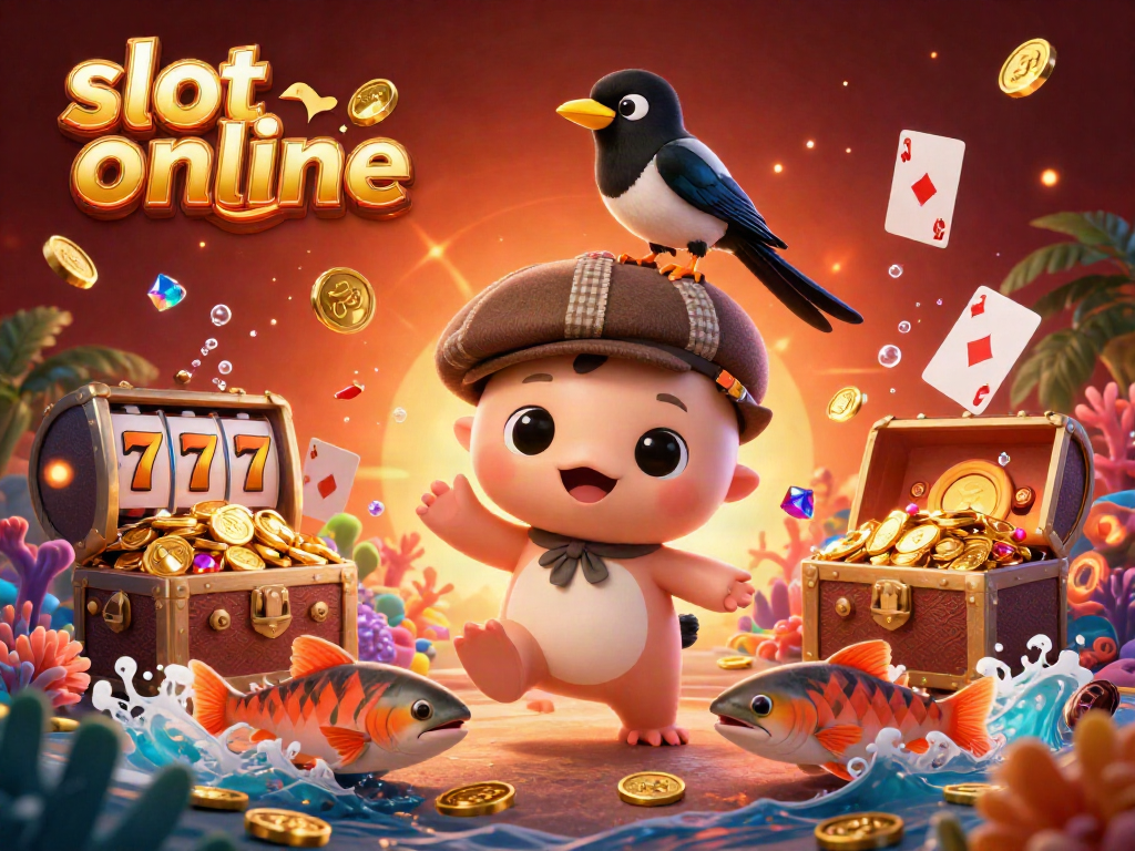 Slot online yang menarik dengan karakter lucu dan elemen permainan kasino, siap memberi pengalaman bermain yang mendebarkan.
