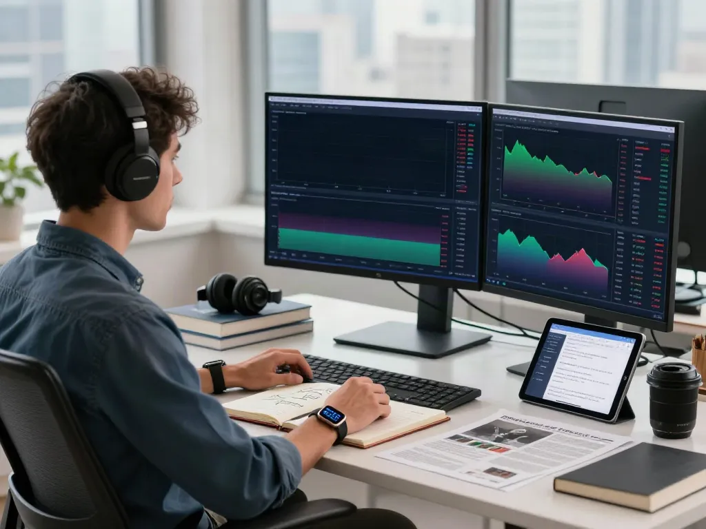 Traders using TradingView charts in a professional workspace.