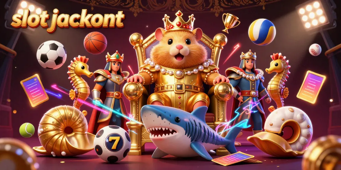 Win massive rewards with a vibrant jackpot slot scene featuring a golden hamster king and dynamic game elements.