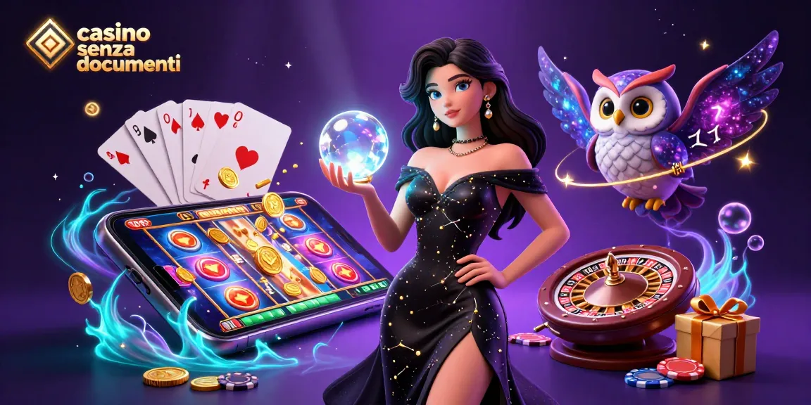 Vivi l'esperienza dei casino senza documenti con una vivace scena 3D che mostra slot e l'emozione del gioco.