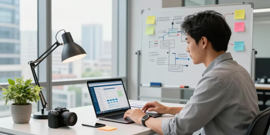 Consultant on video call in a modern office, find out more about innovative consulting strategies.