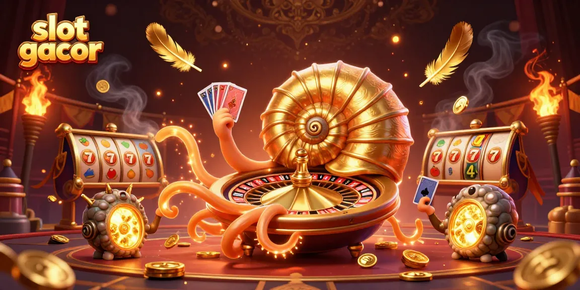 Experience thrilling slot gacor adventures with a golden nautilus and vibrant game elements.