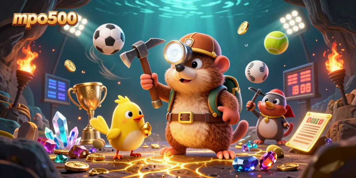 Engage with mpo500 as the treasure hunter unearths hidden gems amidst vibrant casino elements.