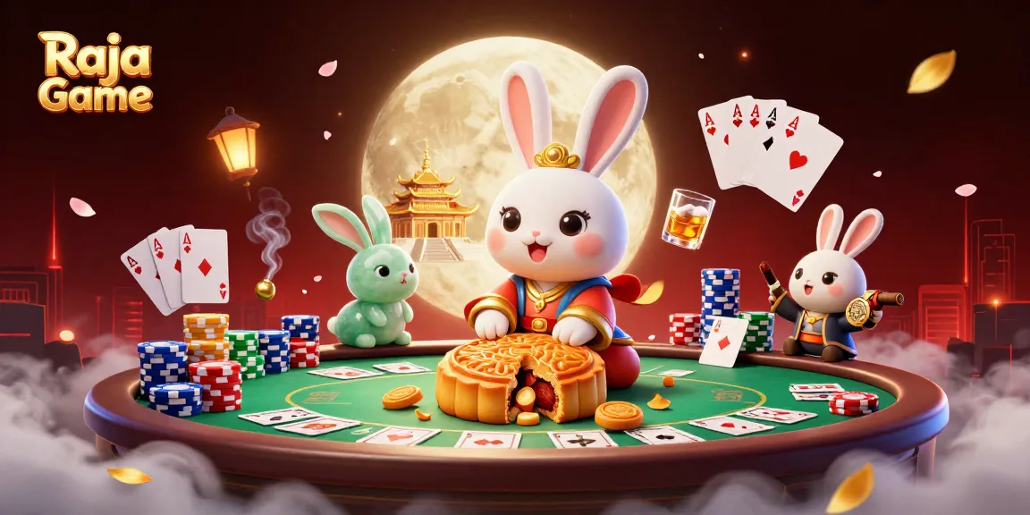 Experience thrilling gameplay with Raja Game as you join the moon rabbit in an exciting casino adventure.