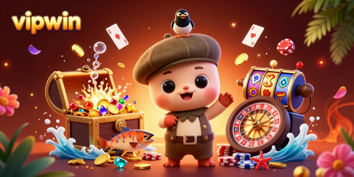 Experience fun with vipwin as Nessie and friends explore a treasure-filled underwater casino adventure.