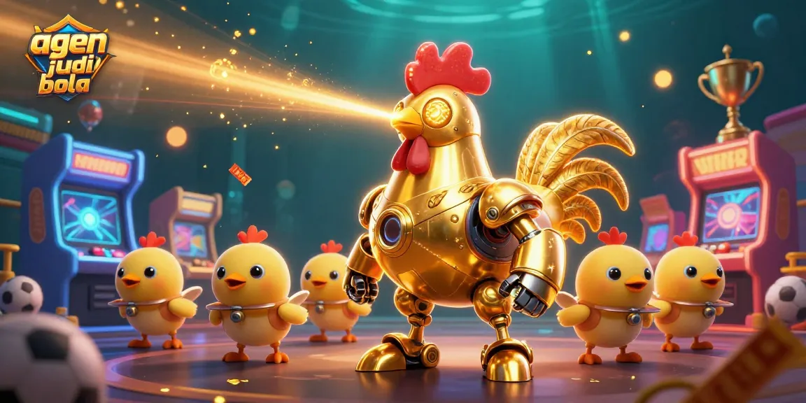 Engage in betting strategies with agen judi bola while enjoying a vibrant 3D gaming scene.
