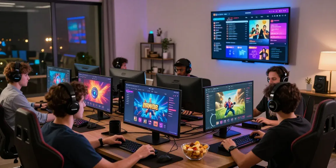 Engaged players on https://naga2000.blog enjoying a vibrant iGaming experience at home with modern setups.