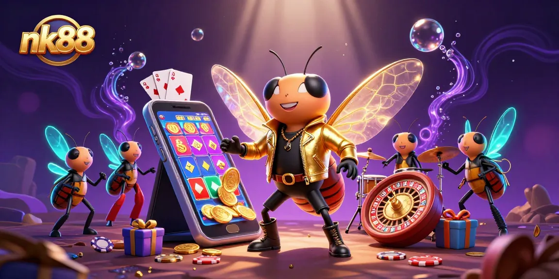 Engage in exhilarating gaming experiences at nk88 with vibrant slot and card game visuals.