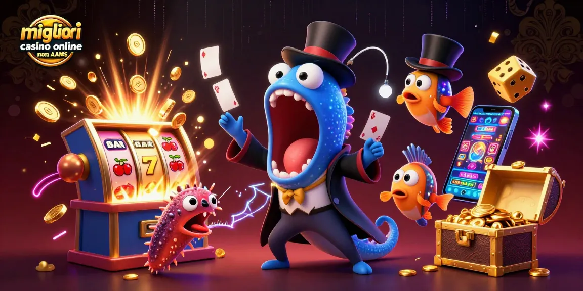 Scopri i migliori casino online non AAMS con il gulper eel che affascina mentre gioca a carte.