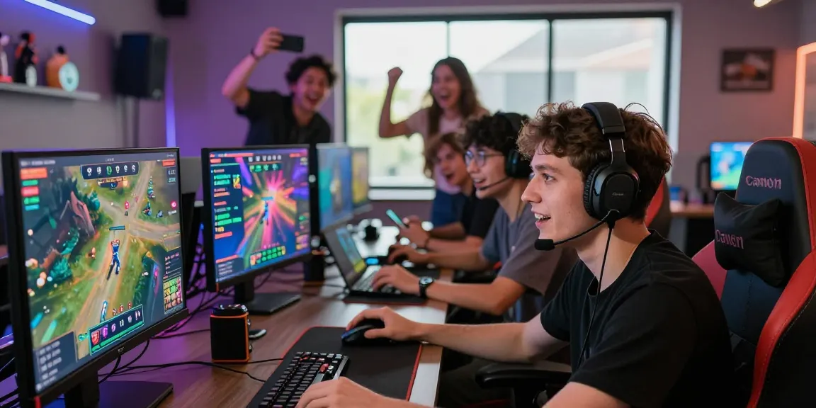 Exciting online gaming scene with players actively engaged on the Newbet4D platform, showcasing vibrant screens and immersive interactions.